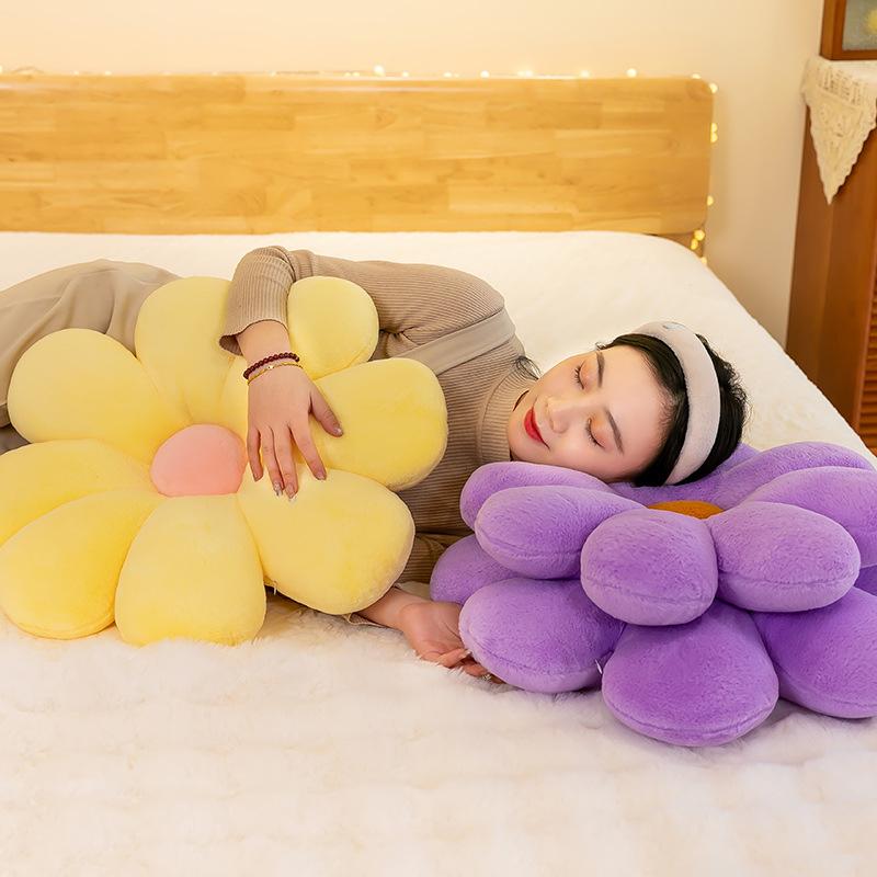 Кроличий мех маленький цветок маргаритки подушка для сиденья плюшевая игрушка диван кресло подушка украшение для дома офиса подушка для сна