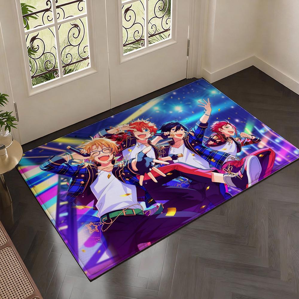 Франшиза Idol Boys E-Ensemble Starss Коврик для пола Мягкий утолщенный фланелевый коврик для двери Нескользящий ковер для гостиной Домашний декор
