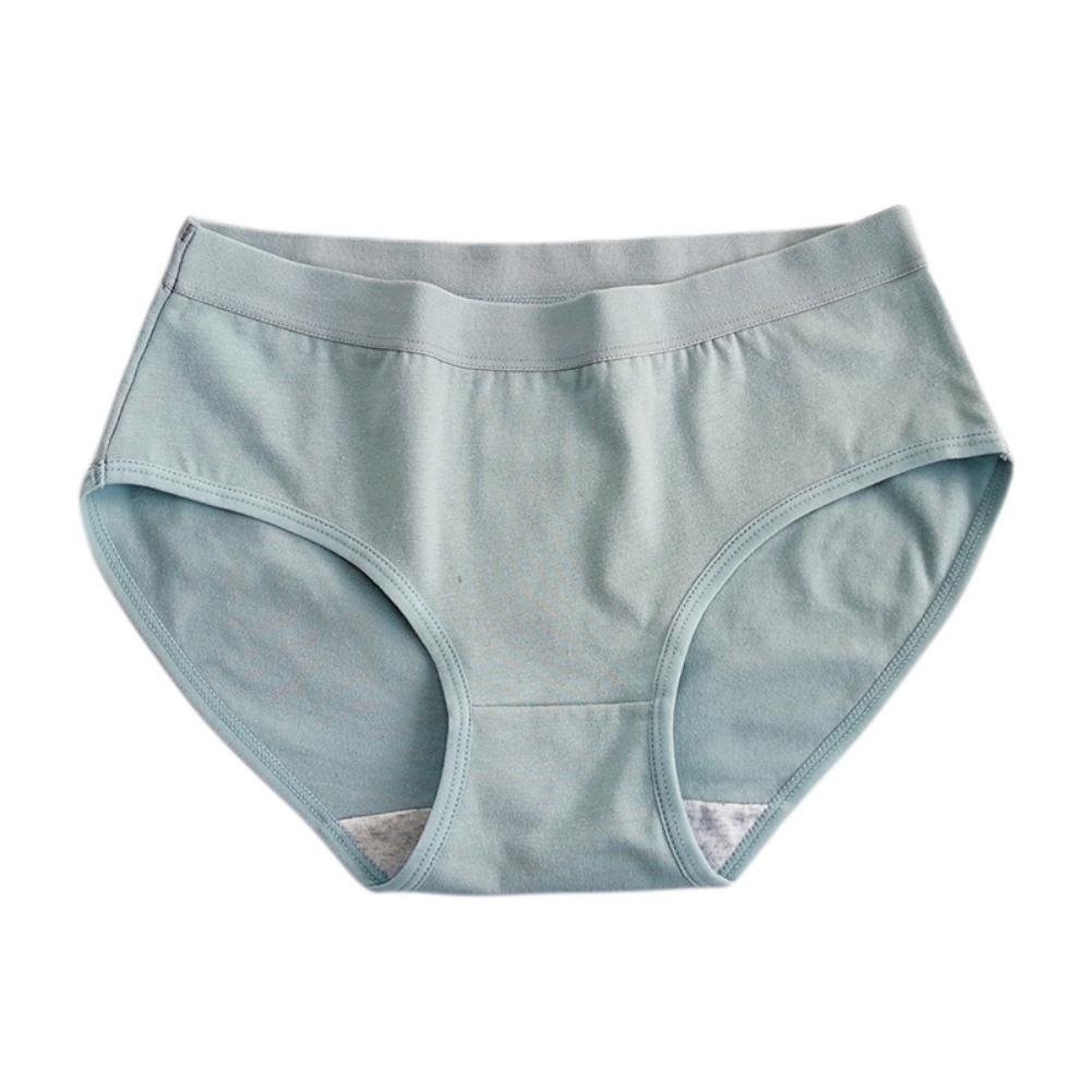 Ladies Solid Color Wrap Hip Panties Mid-rise Triangle Cotton Panties
