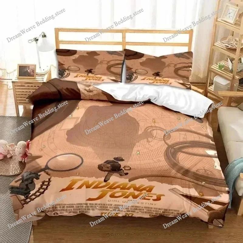 Indiana Jones The Dial of Destiny Stylish Bedding Set Single Double King Size Boys Bedroom Quilt Cover Duvet Cover Set Gift96396