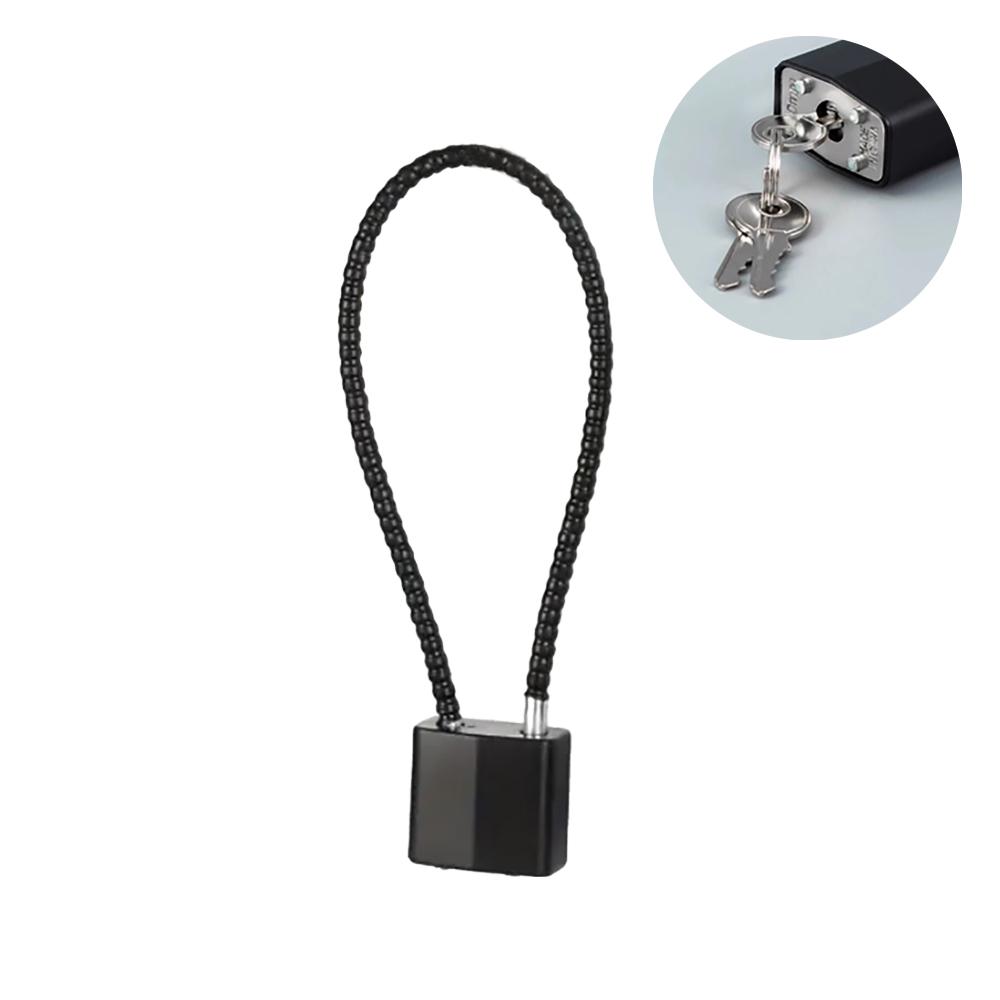 1pc Soft Steel Cable Anti-Theft Padlock With Multiple Sizes For Cabinets Helmets Baskets Keys Suitable For Indoor And Outdoo 4