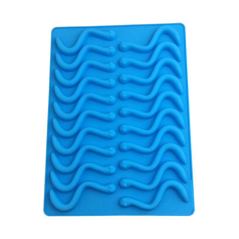 20 шт. креативные отверстия для самостоятельного изготовления силиконовых формочек для желейных змей, червей, шоколада, конфет, желе, формочек для льда, инструментов для декора торта