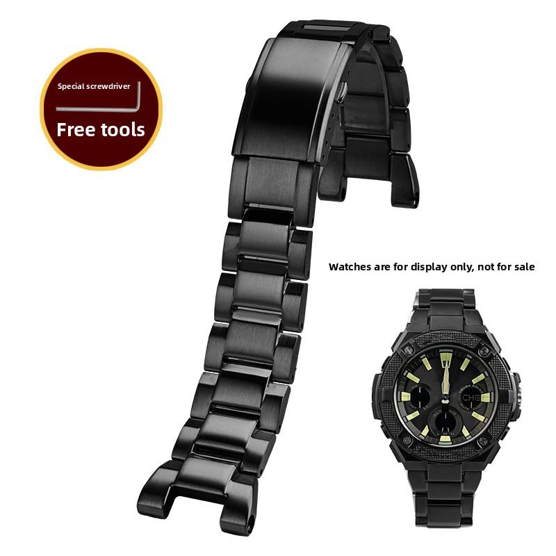 Для Casio G-SHOCK Steel Heart Металлический ремешок для часов GST-W300G 400G S130 GST-B100 GST-210 Цельнометаллический ремешок для часов из нержавеющей стали Аксессуары