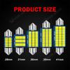 KEIN 2PCS 12V 24V T10 Festoon BA9S W5W C5W C10W 5W5 T4W 28mm 31mm 36mm 39mm 41mm Truck Car Light Interior Led Bulb Signal Lamp