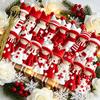 Lightweight Wood Ornaments Red And White Doll Hanging Pendants for Christmas Tree, Decorative Wooden Girls Decorations Ornament, Seasonal Tree