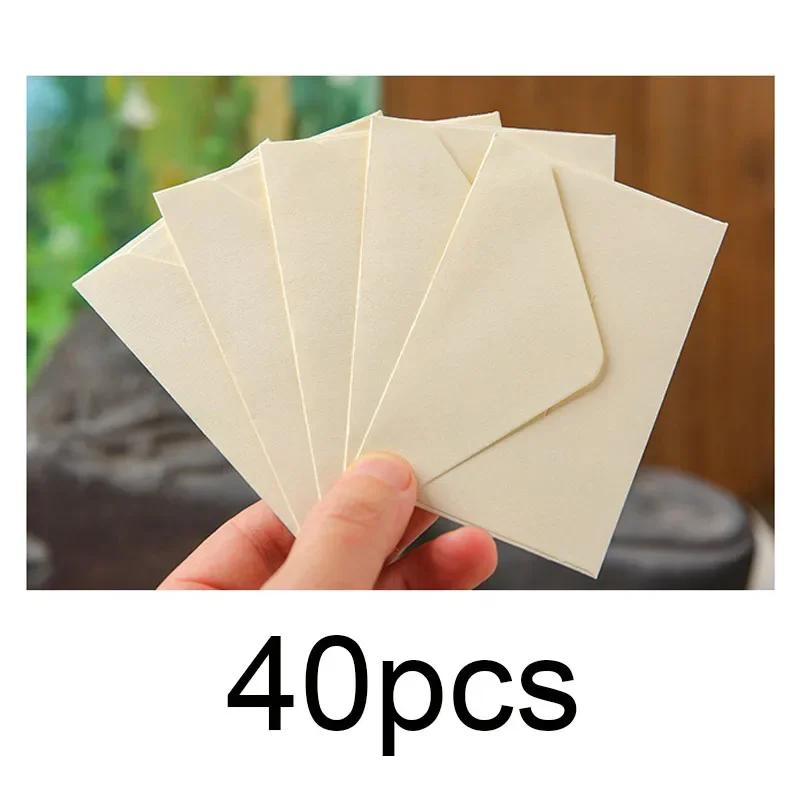 20/40/80 шт. классические белые, черные крафт-пустые мини-бумажные оконные конверты, свадебные приглашения, подарочный конверт