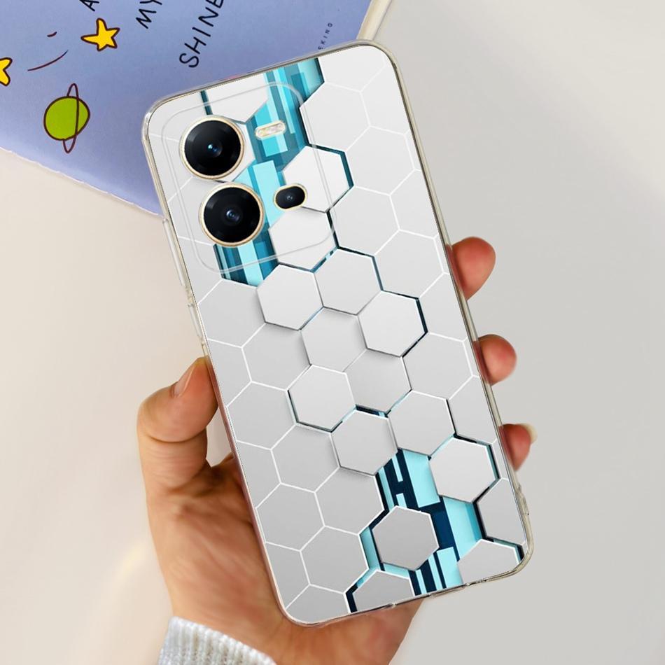 Чехол для Vivo V25 5G Vivo V25e 4G VivoV25 V 25 25E V2202 V2201 Модный Крутой Рисунок Мягкий Силикон ТПУ Чехлы для Телефона