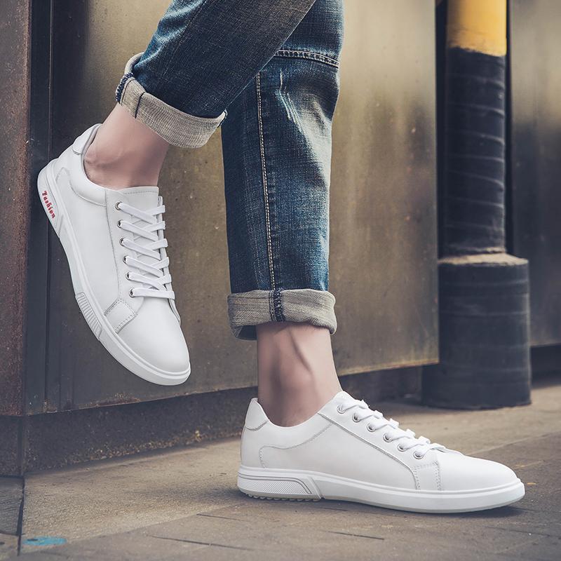 Простые черные кроссовки мужские повседневные туфли из натуральной кожи мужские кроссовки белые мужские кожаные туфли анти-плоские туфли 2024 Новинка