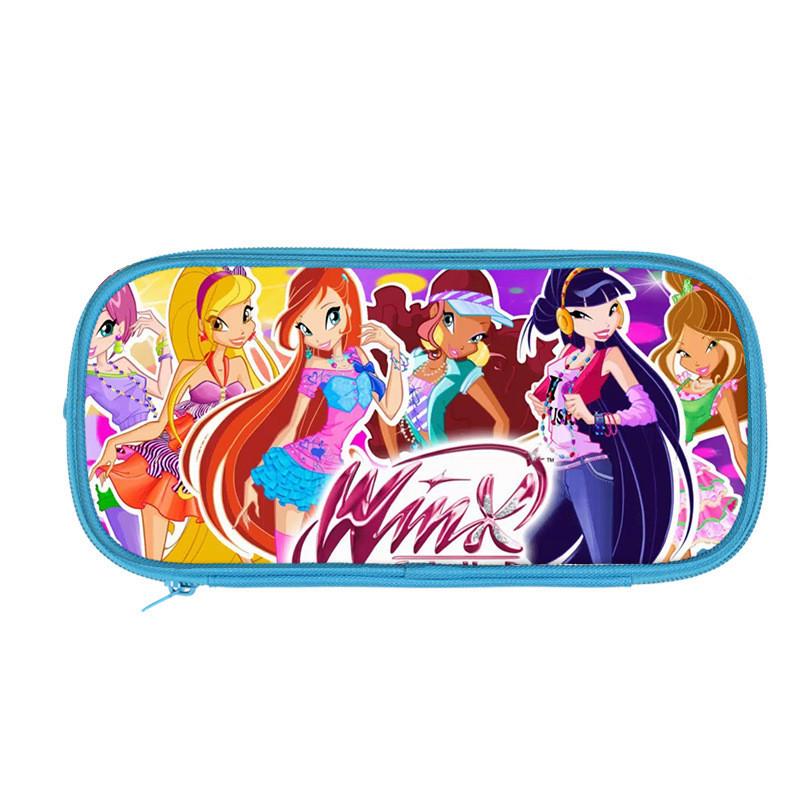 Winx Club Magic Reprint Polyester Pencil Box With Multiple Compartments For School