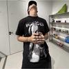 ERD Vintage Loose Fit Short Sleeve T-Shirt Men Women Couple Streetwear