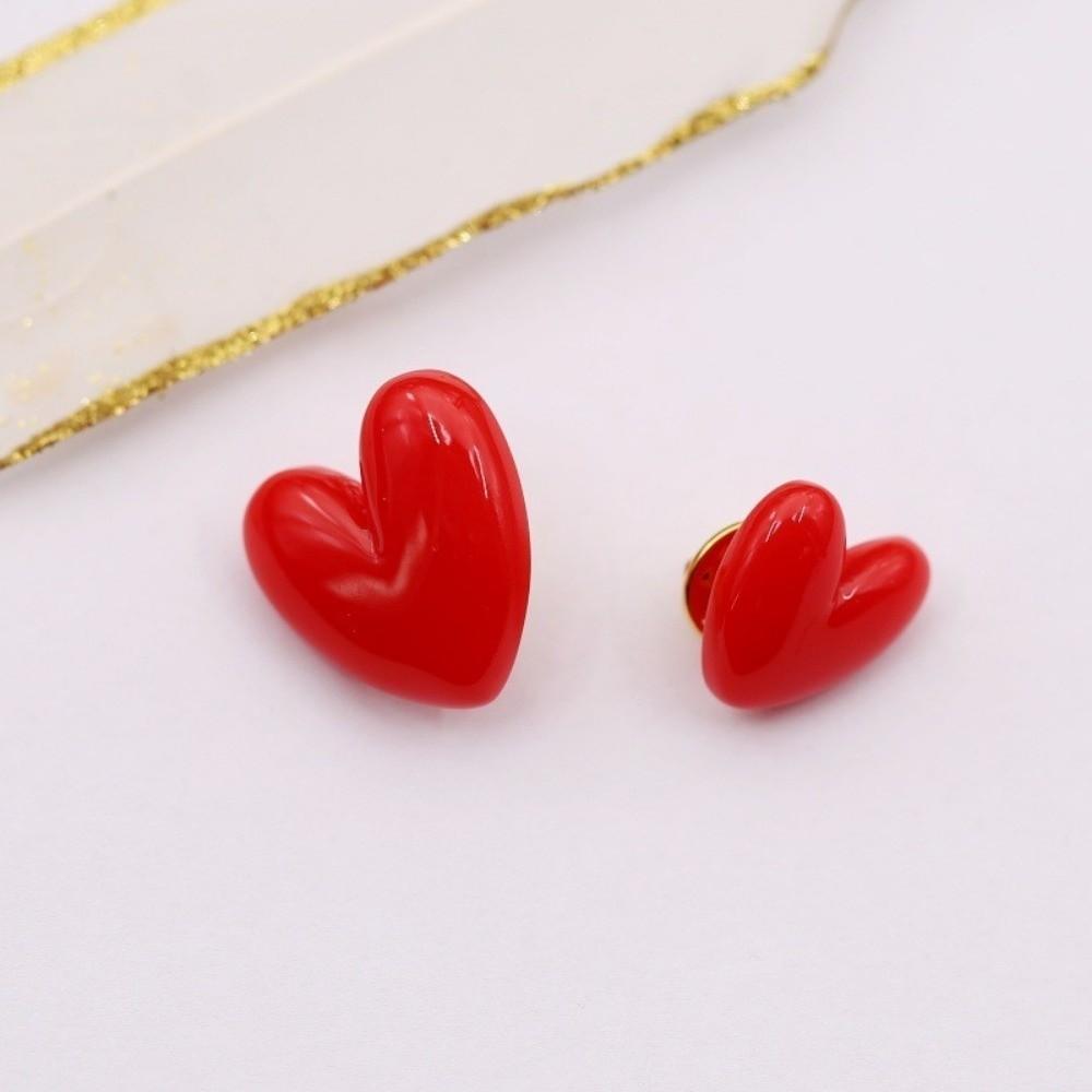 Mini Love Lapel Pin Sweet Red Heart Badge Pin Lover Gift Jewelry Accessories  Women Men