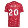 adidas Ливерпуль Диогу Жота 20 Домашняя Быстросохнущая Футболка с Длинным Рукавом для Футбола Версия Фаната Мужские топы KA6852-20