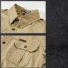 Винтажная мужская рубашка из 100% хлопка в стиле сафари, многокарманный топ с лацканами, весна-осень, с длинным рукавом, молодежная, свободного кроя, больших размеров M-6XL