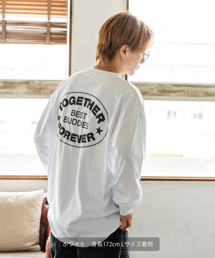 [IMPROVES] Casual [TOM & JERRY] Custom-made Buddies Oval Long Sleeve T-Shirt, Men's, Oatmeal