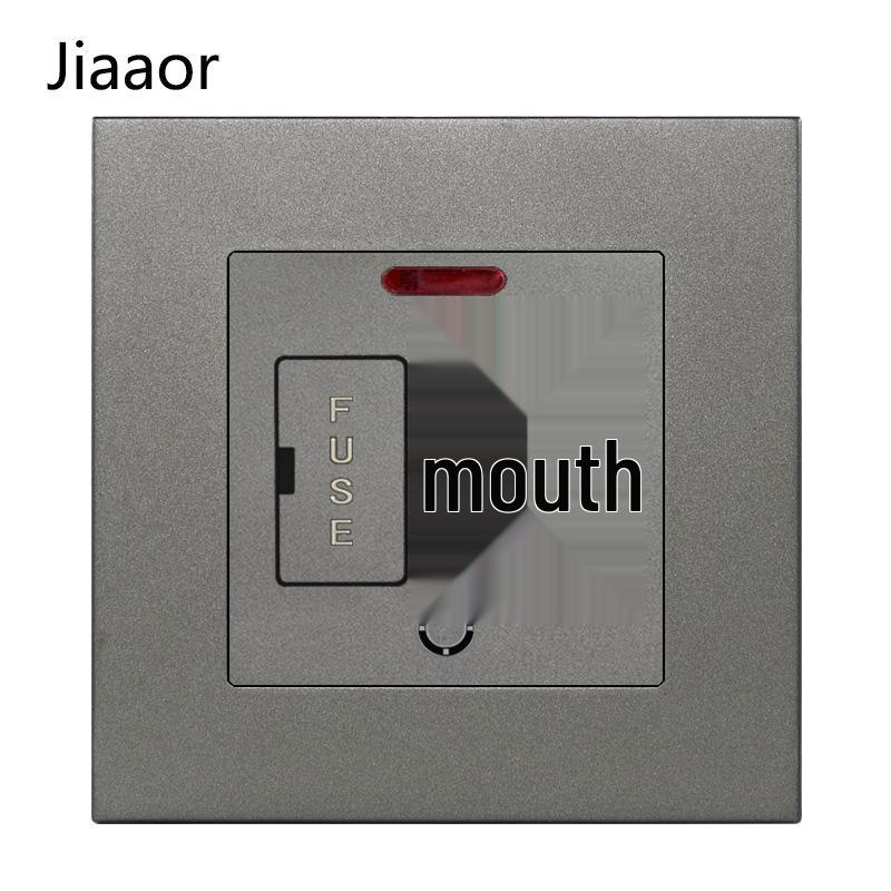 Серый британский стандарт двойная розетка с выключателем с USB и Type C - совместимая с Гонконгом/Макао, скрытого типа 86