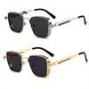 Vintage Metal Steampunk Sunglasses Men Women Fashion Square Sun Glasses Sunscreen Sunshade Glasses EMA