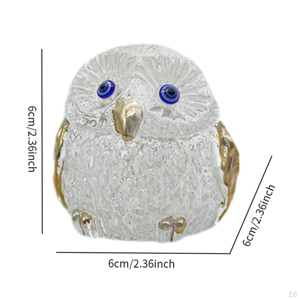 Owl Statue Housewarming Gift Decorative Figurine for Bedroom Office Desk