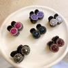 2pcs Circular Rhinestone Small Hair Claw Women Girls Sweet Cute Hair Claw Clip Small Hairpin Crab Clips Hair Styling Accessories