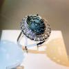 Blue Toppa Women's Ring Natural Fireworks Blue Toppa Stone Women's Ring