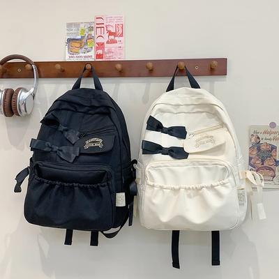 Рюкзак в стиле пэчворк с бантом Mochila Продвинутый Стиль Школьная сумка Японский Стиль Mochilas Mujer Милые Женские Сумки Рюкзак для Студента Университета