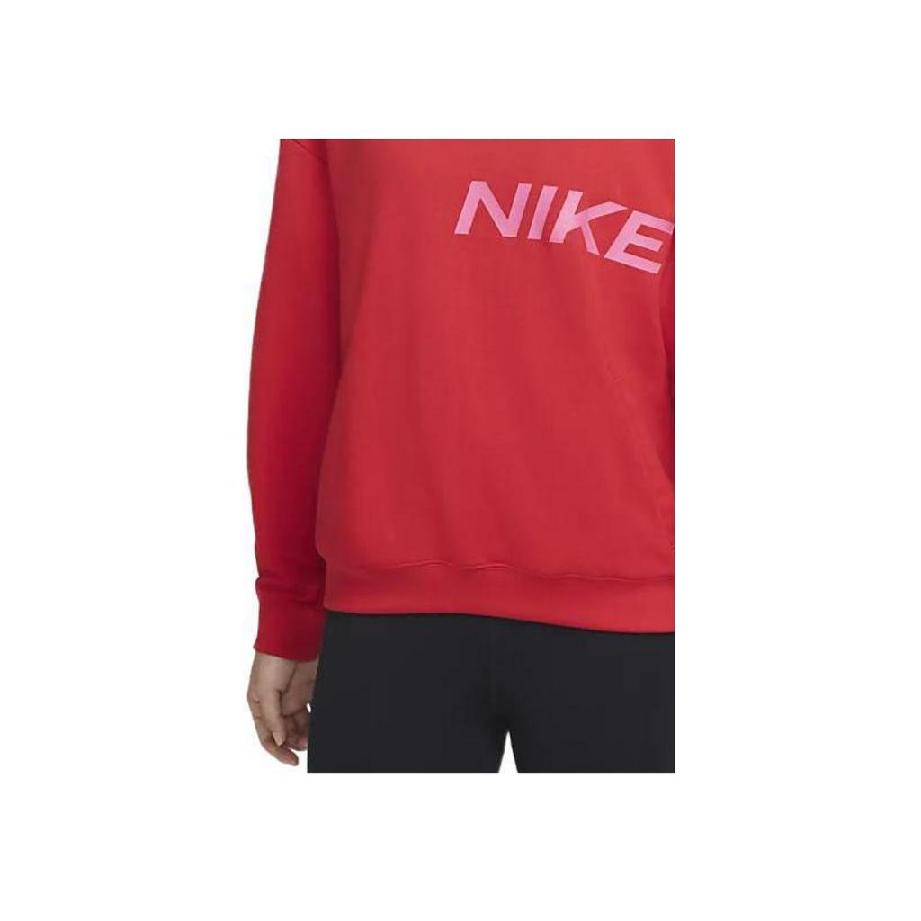 Nike Letter Logo Print Fleece Crew Neck Sweatshirt Women Tops University-Red DX0075-657