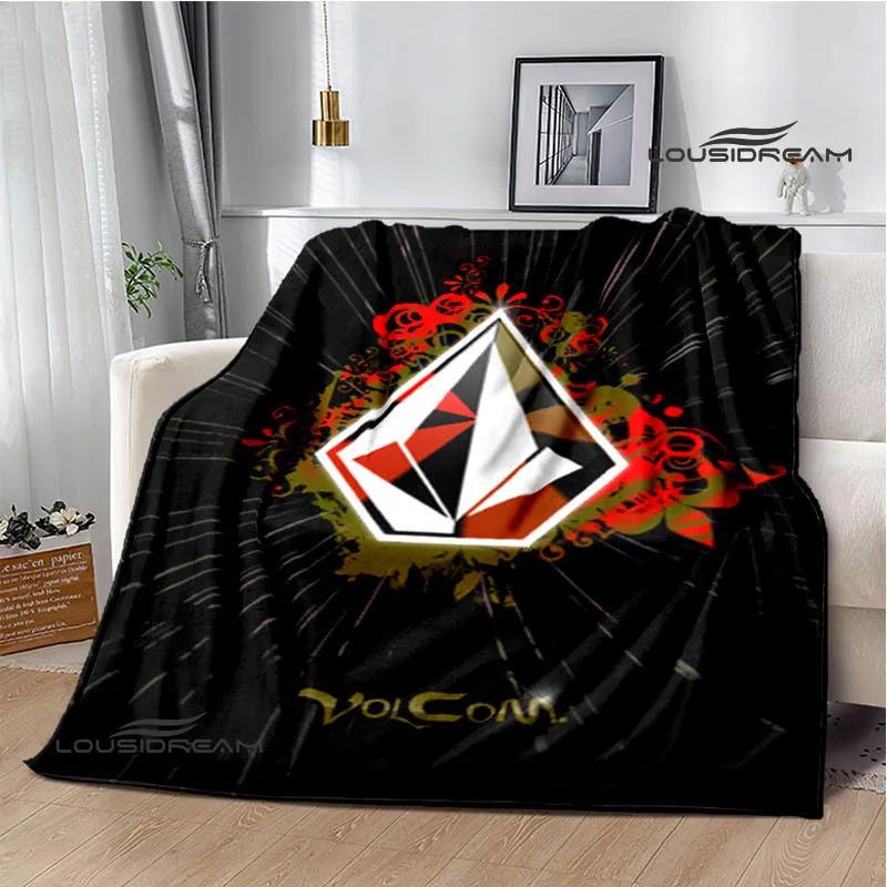 Пледы с принтом V-VOLCOM Фланец Теплый плед мягкий и удобный для дома, путешествий, кровати, пикника, подарок на день рождения