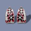 Simple Red Epoxy Flower Women's Earrings New Handmade Enamel Women's Earrings Wedding Bridal Earrings Party Jewelry