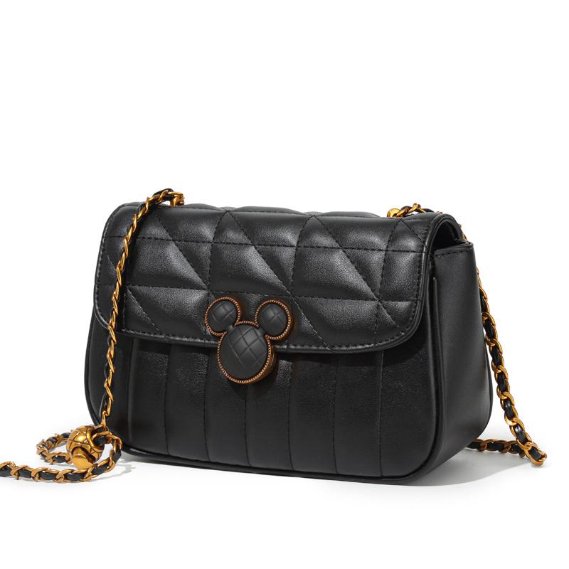 New Disney Mickey Series PU Underarm Crossbody Bag Medium Size Women's Black BMK-71070B