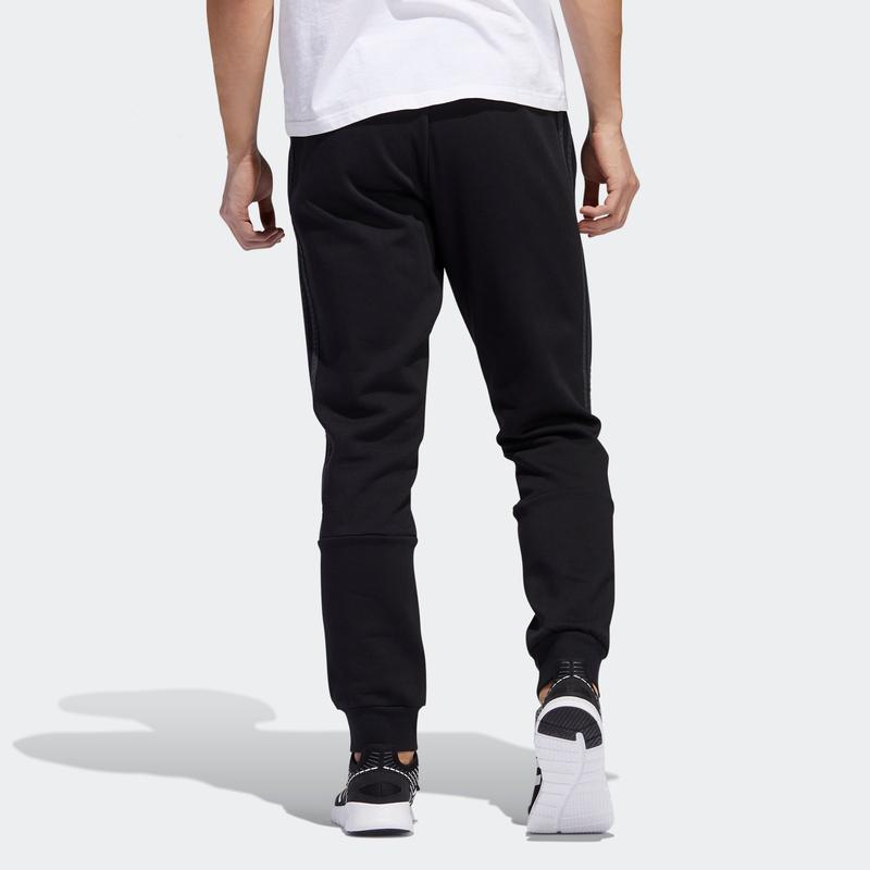 adidas M 3S FL PT JG Sports Lifestyle Series эластичные манжеты однотонные повседневные трикотажные брюки мужские брюки черные FL4844