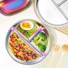 Ослепительная тарелка для контроля порций Многоразовый 3-секционный поднос для еды 3 отделения Посуда Ланч