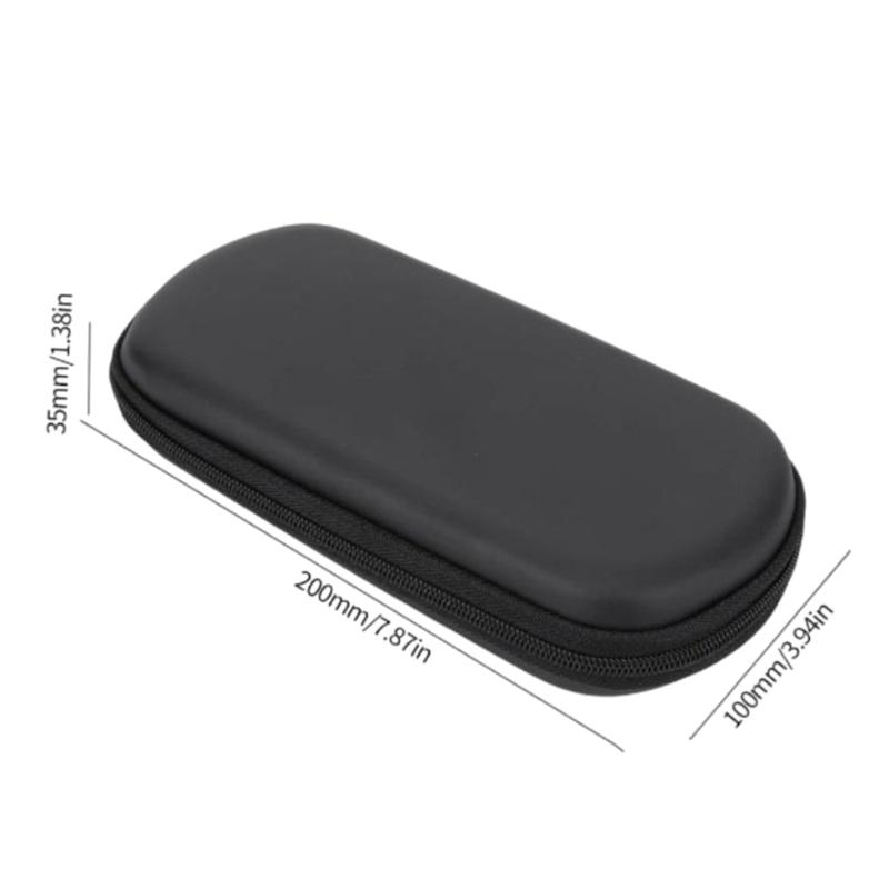 Protector Case Storage Box for R43S Scratchproof PU Leather Bag Handheld Game Console Carry Case with Mesh Pocket Black