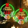 2025 Светодиодный Рождественский Венок Подвесное Украшение с 8 Световыми Мигающими Функциями и Таймером Светодиодная Гирлянда Домашнее Оконное Украшение Лампа