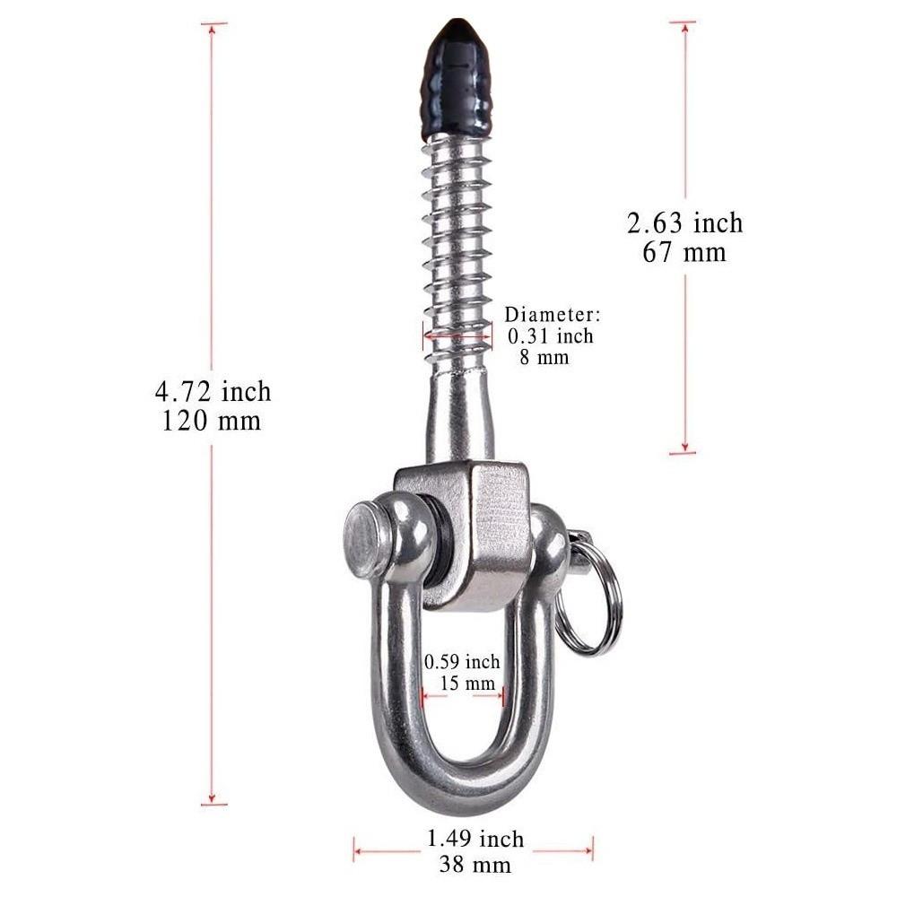 Stainless Steel Heavy Duty Swing Hook Heavy Duty Hanging Chair Hook Yoga Hammock Hook  Playground