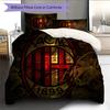 Футбольный клуб «Милан»  Комплект постельного белья с рисунком  Домашний декор  Подарок (1 пододеяльник + 2 наволочки без наполнителя)