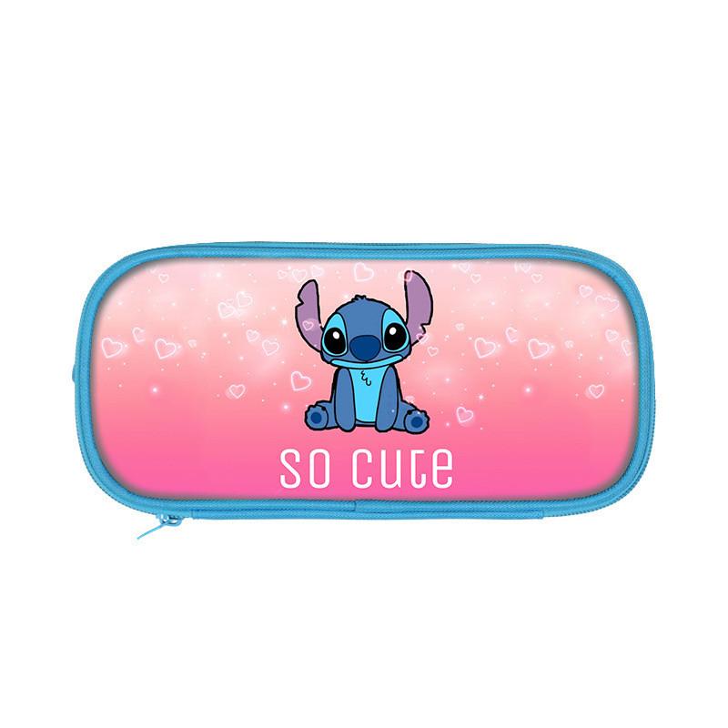 Stitch Double Compartment Gift Pencil Case With Spacious Storage For Children And Teens