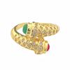 Medieval Plated 18K Open Ring Inlaid Zircon Cross Light Luxury High-End Niche Design Personalized Ring Woman