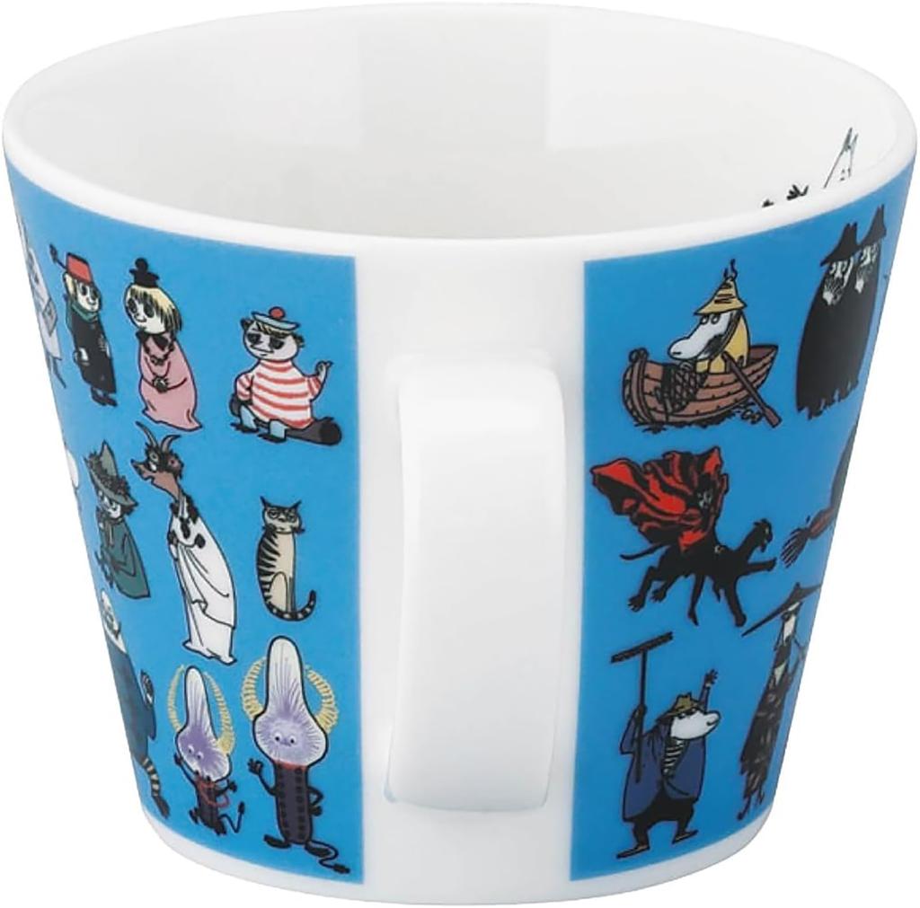 Yamaka Shoten MOOMIN Large Soup 11 X Microwave Made In Moomin Valley Mug, 400ml, Diameter Approx. 9cm, Safe, Japan, Friends, Blue, MM11001-36