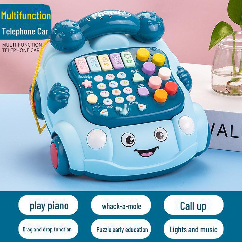 Ретро развивающая музыкальная игрушка-телефон для детей от 0 до 3 лет