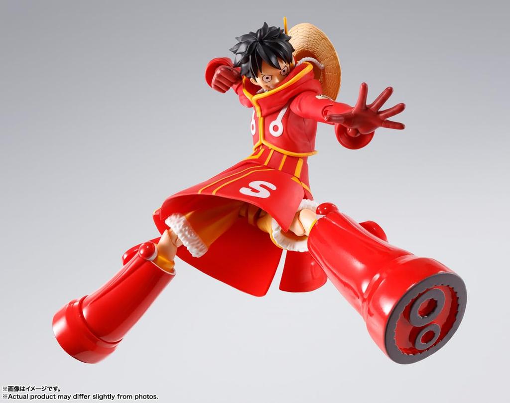 TAMASHII NATIONS SHFiguarts ONE PIECE Monkey D. Луффи - Яйцеголовый с Острова Будущего - Приблизительно. Подвижная фигурка, окрашенная в ПВХ и АБС-пластик, 150 мм