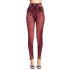 Fashion Women's Casual Imitation Denim Printed Tight Pants Comfy Elastic Waist Skinny Yoga Pants Ladies Butt Lifting Slim Fit Leggings