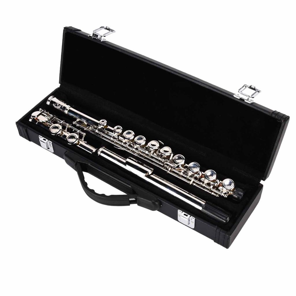 C Tone Flute 16 Closed Hole Cupronickel Flutes Wind Instrument Assembly Kit for Beginners