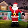 2,4 М Christmas Надувной Дед Мороз Украшение для Двора С Подсветкой Надувное Рождественское Украшение для Сада Газона Принадлежности