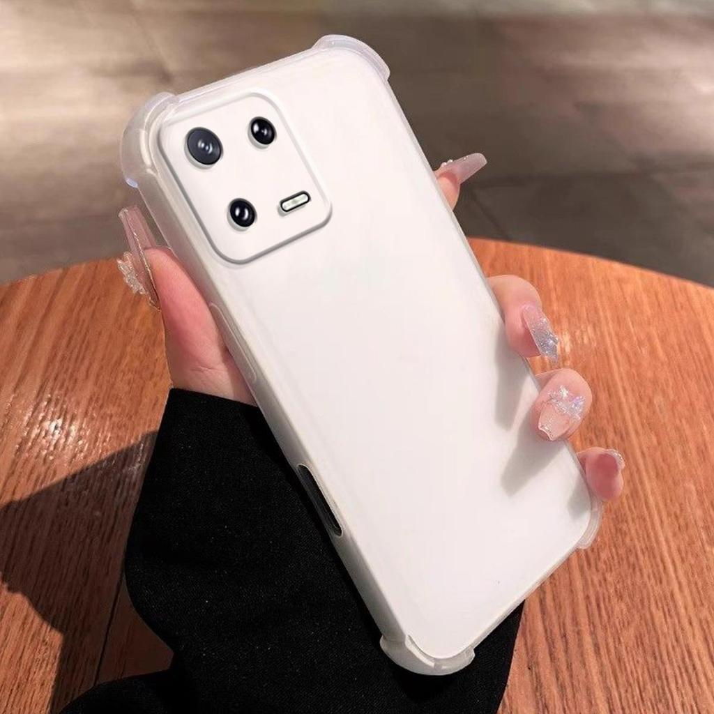 Чехол для Xiaomi 13 Pro Ударопрочный Бампер с Подушками Безопасности Матовый Полупрозрачный Чехол