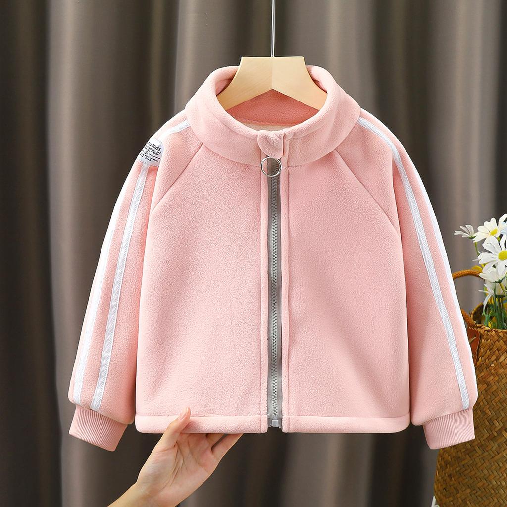 Children's Casual Coat Spring and Autumn Winter Boys and Girls Thick Warm Standing Collar Coat