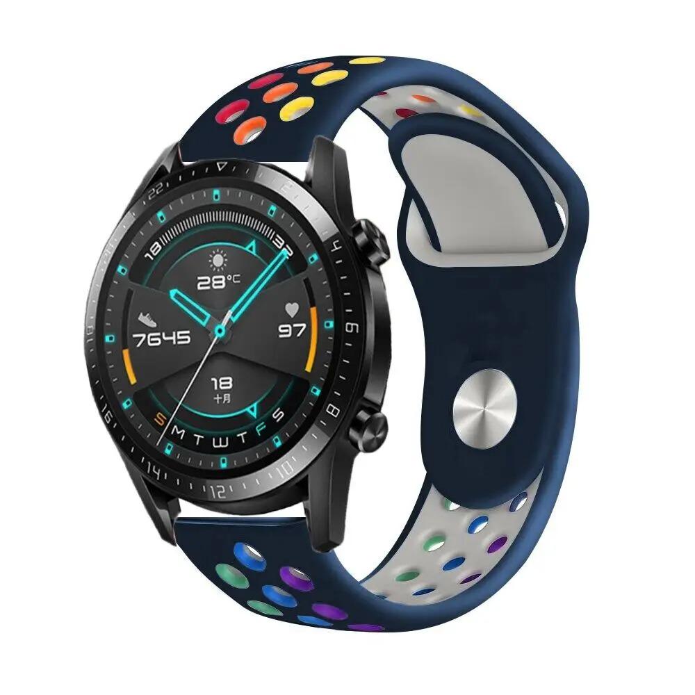 Ремешок для realme watch 2 3 pro S pro T1 Силиконовый ремешок для часов для Realme Techlife Watch S100 R100 SZ100 Двухцветный браслет