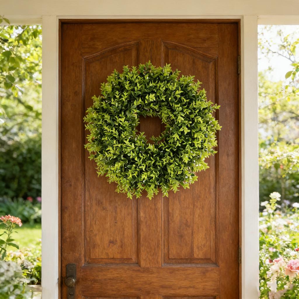 Весенний и летний цветочный венок Настенное/дверное подвесное украшение Симуляция Искусственный цветочный венок Украшение Настенное/дверное подвесное украшение