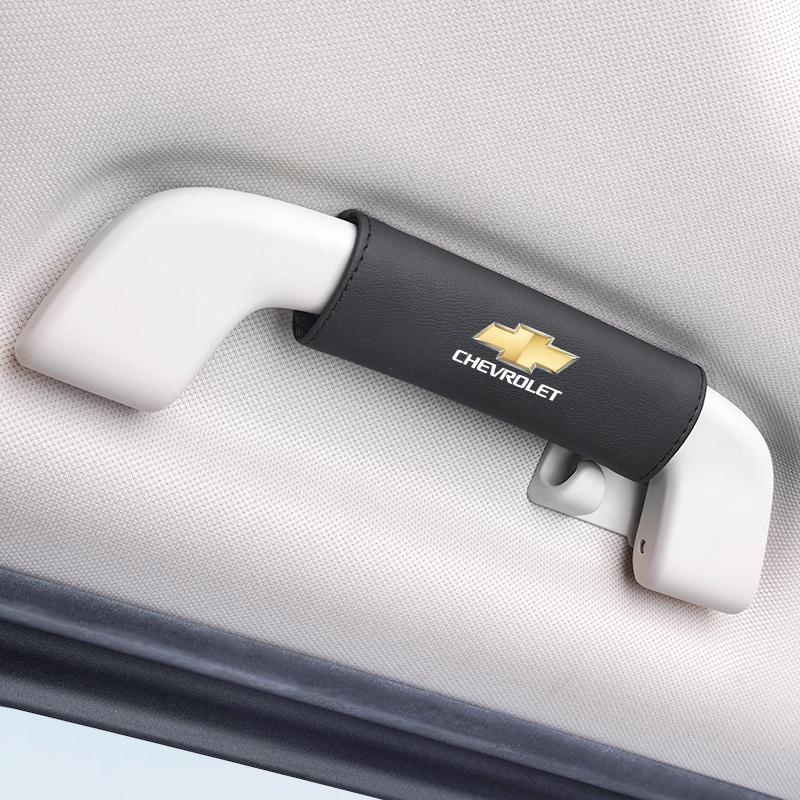 Car Door Handle Handrail Leather Protective Cover For Chevrolet Corvette Montana TrailBlazer Silverado Traverse Camaro Suburban