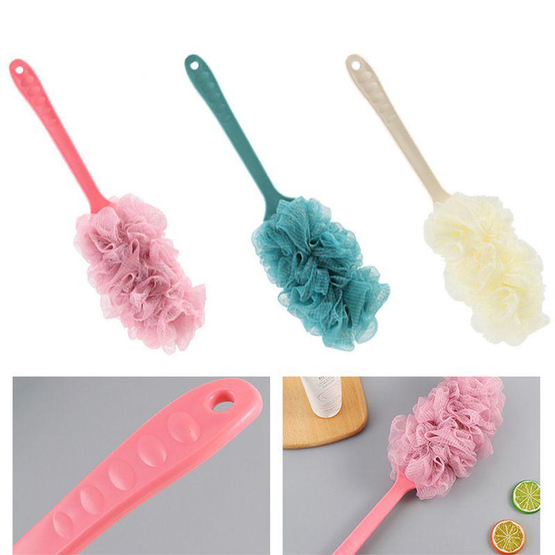 Длинная ручка, щетка для тела, спины, душа с мягкой люфой для отшелушивания, чистоты и здоровья кожи