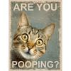 Animals Cat Dog Are You Pooping Funny Bathroom Sign Poster Print Canvas Painting Wall Art Picture for Toilet Home Bathroom Decor