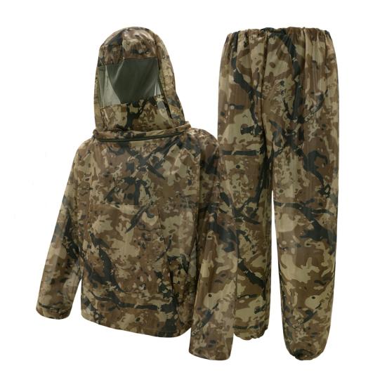 Camouflage Mosquito Suit for Men Women, Insect Mosquito Protection Jacket And Pants, Mosquito Proof Clothing with Mesh Hood for Outdoor Camping